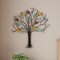 Lavish Home Tree of Life Butterfly Metal Wall Art- Hand Painted Decorative 3D Butterflies/Leaves
